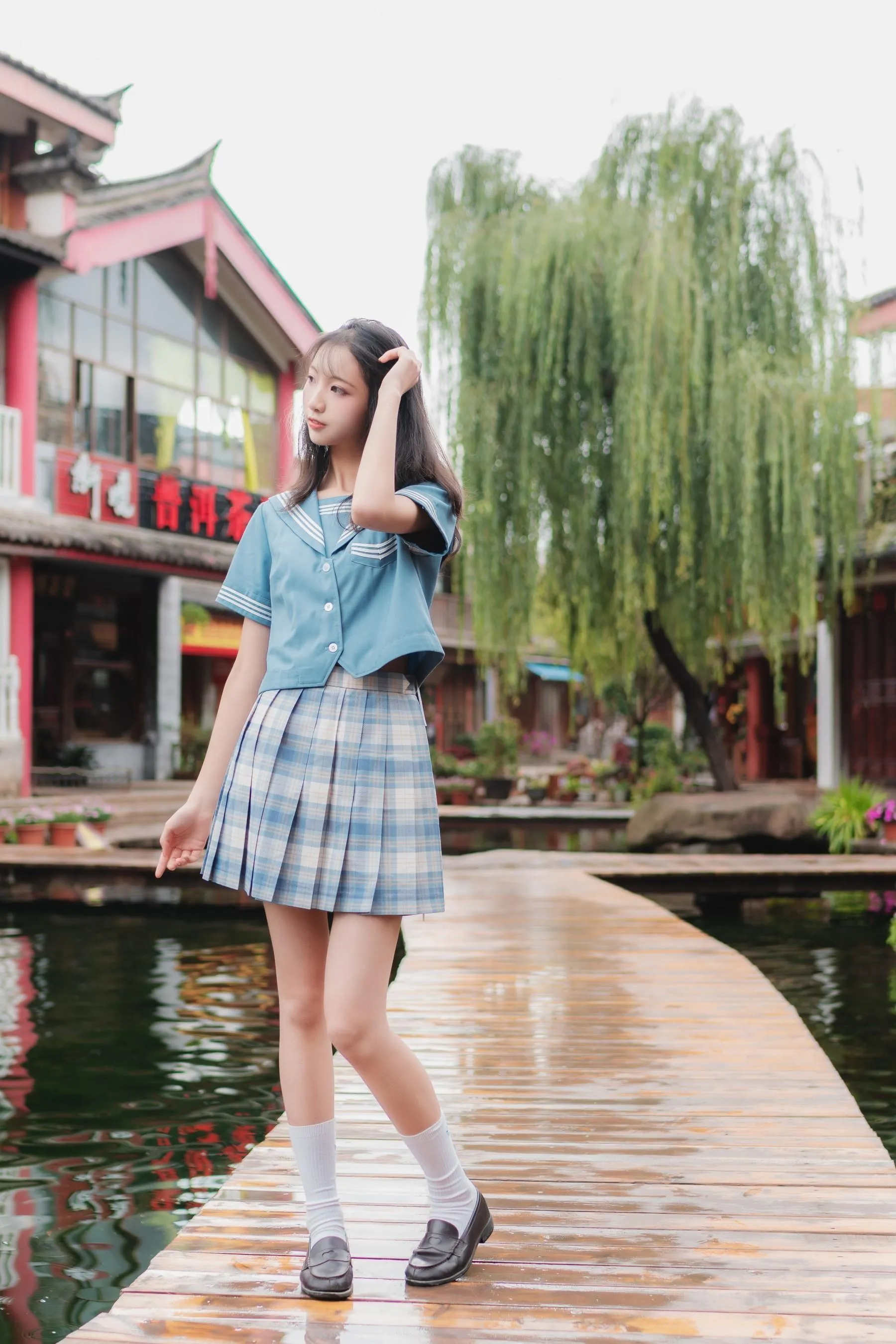 西瓜少女 NO.001 丽江写真JK [45P]插图6